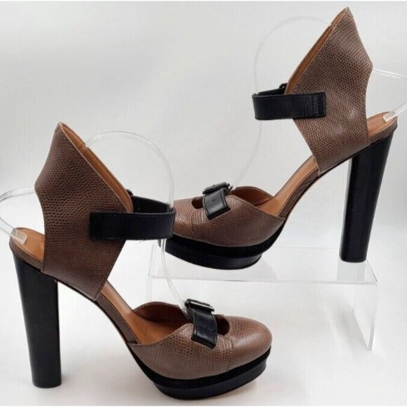 Ann Taylor Lilia Platform High Heels Pumps Buckle Ankle Strap Women's Size 9M - Picture 8 of 12